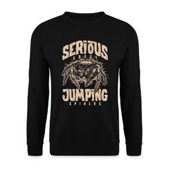 Sérieux au sujet des araignées sauteuses Propriétaire d’une araignée de compagnie - Sweat-shirt Unisexe - noir - Devant - Alina (178cm) & Michal (187cm)