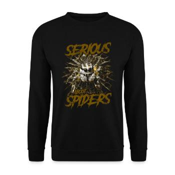 Sérieux au sujet des araignées sauteuses Propriétaire d’une araignée de compagnie - Sweat-shirt Unisexe - noir - Devant - Alina (178cm) & Michal (187cm)