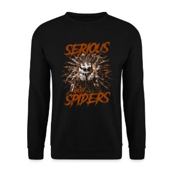Sérieux au sujet des araignées sauteuses Propriétaire d’une araignée de compagnie - Sweat-shirt Unisexe - noir - Devant - Alina (178cm) & Michal (187cm)