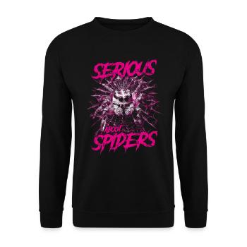 Sérieux au sujet des araignées sauteuses Propriétaire d’une araignée de compagnie - Sweat-shirt Unisexe - noir - Devant - Alina (178cm) & Michal (187cm)