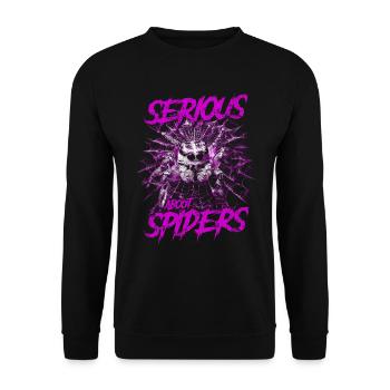 Sérieux au sujet des araignées sauteuses Propriétaire d’une araignée de compagnie - Sweat-shirt Unisexe - noir - Devant - Alina (178cm) & Michal (187cm)