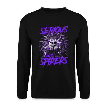 Sérieux au sujet des araignées sauteuses Propriétaire d’une araignée de compagnie - Sweat-shirt Unisexe - noir - Devant - Alina (178cm) & Michal (187cm)