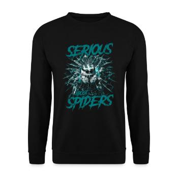 Sérieux au sujet des araignées sauteuses Propriétaire d’une araignée de compagnie - Sweat-shirt Unisexe - noir - Devant - Alina (178cm) & Michal (187cm)