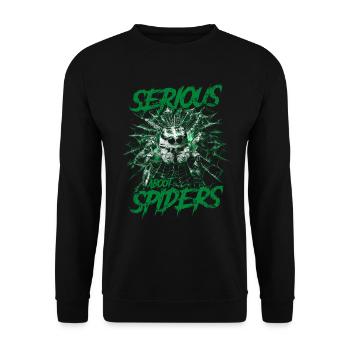 Sérieux au sujet des araignées sauteuses Propriétaire d’une araignée de compagnie - Sweat-shirt Unisexe - noir - Devant - Alina (178cm) & Michal (187cm)