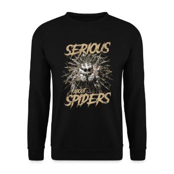 Serious About Jumping Spiders Pet Spider Owner - Unisex Sweatshirt - black - Front - Alina (178cm) & Michal (187cm)