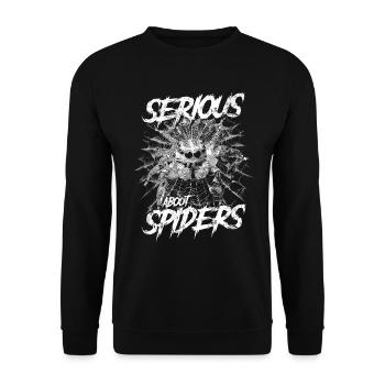 Sérieux au sujet des araignées sauteuses Propriétaire d’une araignée de compagnie - Sweat-shirt Unisexe - noir - Devant - Alina (178cm) & Michal (187cm)