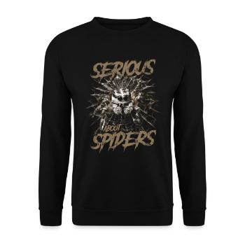 Serious About Jumping Spiders Pet Spider Owner - Unisex Sweatshirt - black - Front - Alina (178cm) & Michal (187cm)