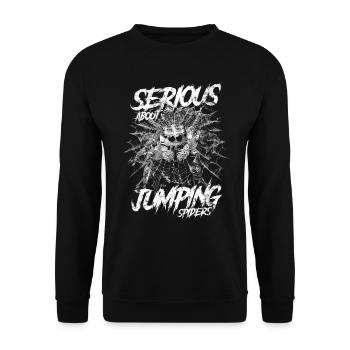 Sérieux au sujet des araignées sauteuses Propriétaire d’une araignée de compagnie - Sweat-shirt Unisexe - noir - Devant - Alina (178cm) & Michal (187cm)