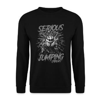 Sérieux au sujet des araignées sauteuses Propriétaire d’une araignée de compagnie - Sweat-shirt Unisexe - noir - Devant - Alina (178cm) & Michal (187cm)