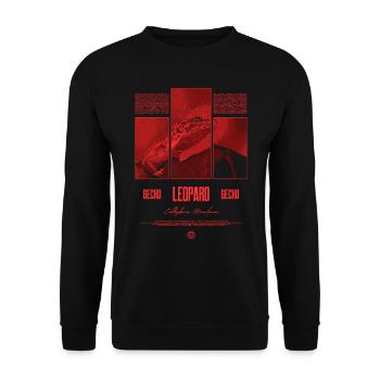 Leopard Gecko Reptile Keeper Streetwear - Unisex Sweatshirt - black - Front - Alina (178cm) & Michal (187cm)