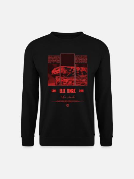 Blue Tongue Skink Reptile Keeper Streetwear - Unisex Pullover - Schwarz