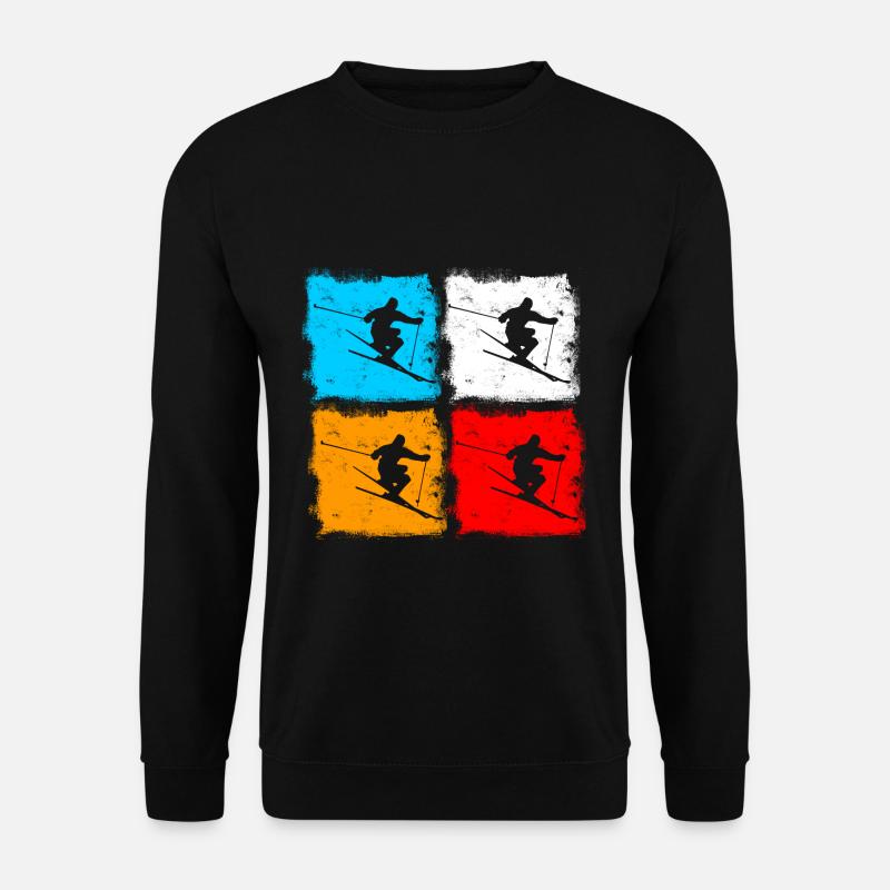 Ski cooles sylisches ausgefallenes - Unisex Pullover - Schwarz