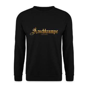 ass Krampe - Unisex Sweatshirt - black - Front - Alina (178cm) & Michal (187cm)