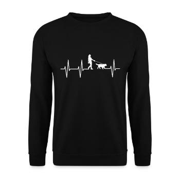 Hund - Unisex Pullover - Schwarz - Vorne - Alina (178cm) & Michal (187cm)