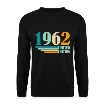 Vintage 1962 Vintage Retro Birthday Gift - Unisex Sweatshirt - black - Front - Alina (178cm) & Michal (187cm)
