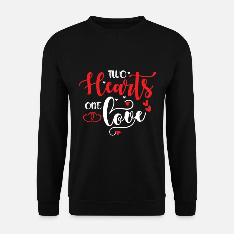 Two Hearts One Love - Unisex Sweatshirt - black