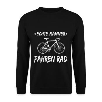 Rad Fahren Spruch Rennrad - Unisex Pullover - Schwarz - Vorne - Alina (178cm) & Michal (187cm)