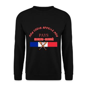 Célébrez votre amour pour votre pays - Sweat-shirt Unisexe - noir - Devant - Alina (178cm) & Michal (187cm)