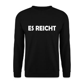 Es reicht - Unisex Pullover - Schwarz - Vorne - Alina (178cm) & Michal (187cm)