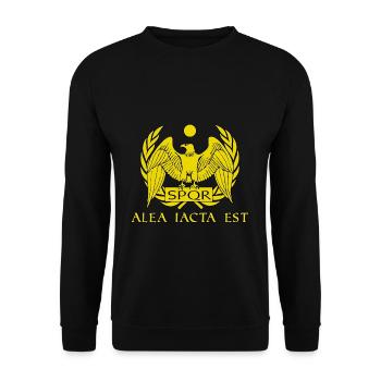 Alea iacta est Rome Roma SPQR - Sweat-shirt Unisexe - noir - Devant - Alina (178cm) & Michal (187cm)
