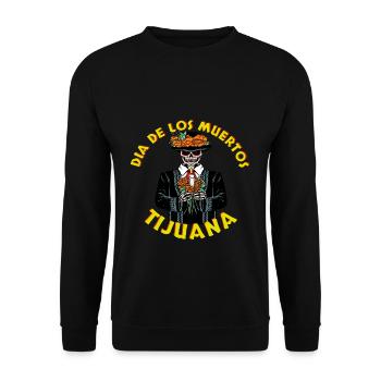 Dia de los muertos Tijuana design vintage - Sweat-shirt Unisexe - noir - Devant - Alina (178cm) & Michal (187cm)