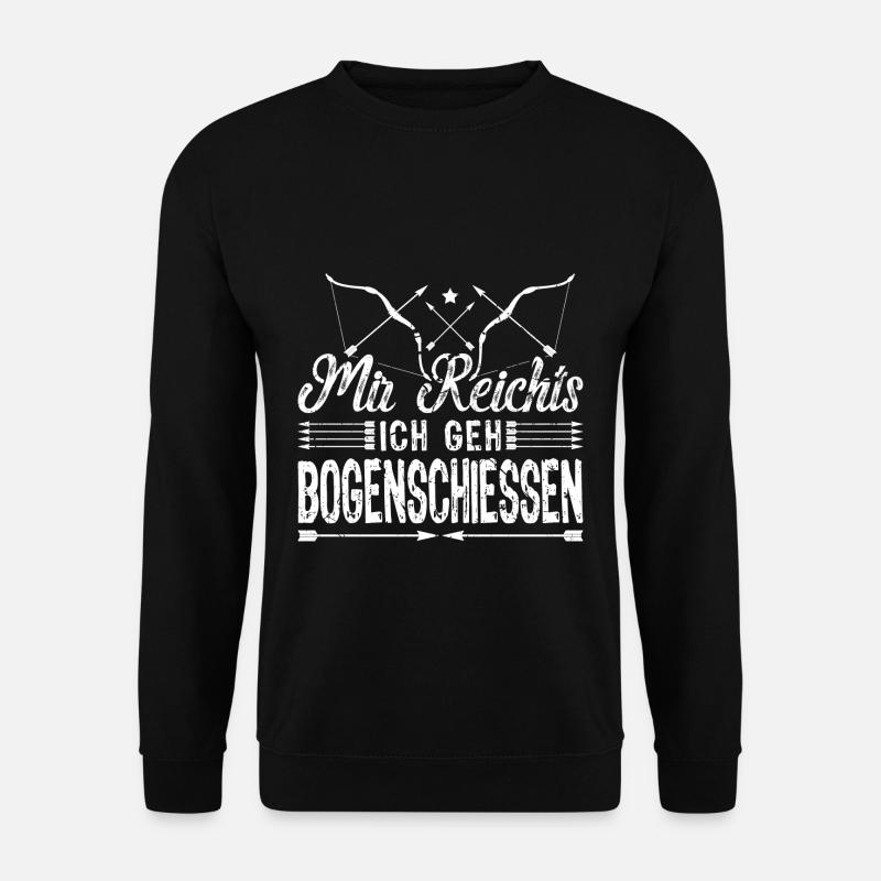 Pfeil Bogen Bogenschütze Ich Geh Bogenschießen - Unisex Pullover - Schwarz