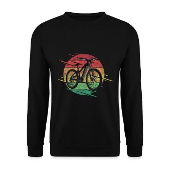E-Bike Bike - Unisex Sweatshirt - black - Front - Alina (178cm) & Michal (187cm)