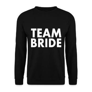 Team bride - Unisex Sweatshirt - black - Front - Alina (178cm) & Michal (187cm)
