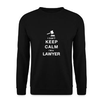 lawyer - Unisex Sweatshirt - black - Front - Alina (178cm) & Michal (187cm)