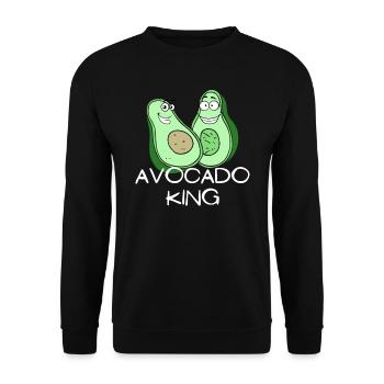 Avocado King - Unisex Pullover - Schwarz - Vorne - Alina (178cm) & Michal (187cm)