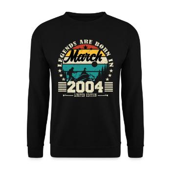 March 2004. Birthday gift March 2004. - Unisex Sweatshirt - black - Front - Alina (178cm) & Michal (187cm)