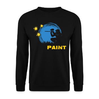 Paintball-Legende Gotcha Paintballspieler - Unisex Pullover - Schwarz - Vorne - Alina (178cm) & Michal (187cm)