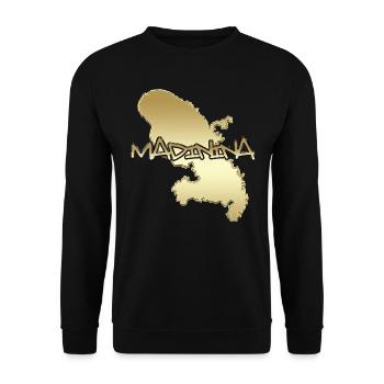 Madinina Gold Effect Map Martinique Antilles 972 - Unisex Sweatshirt - black - Front - Alina (178cm) & Michal (187cm)