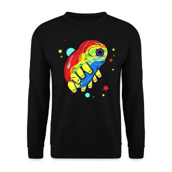 Rainbow Tardigrade - Unisex Sweatshirt - black - Front - Alina (178cm) & Michal (187cm)