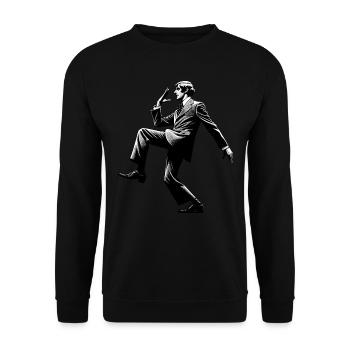 Vintage Suave Silhouette - Unisex Sweatshirt - black - Front - Alina (178cm) & Michal (187cm)