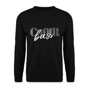 Choir - Bass singer - Unisex Sweatshirt - black - Front - Alina (178cm) & Michal (187cm)