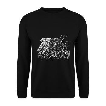 Rabbits - Unisex Sweatshirt - black - Front - Alina (178cm) & Michal (187cm)