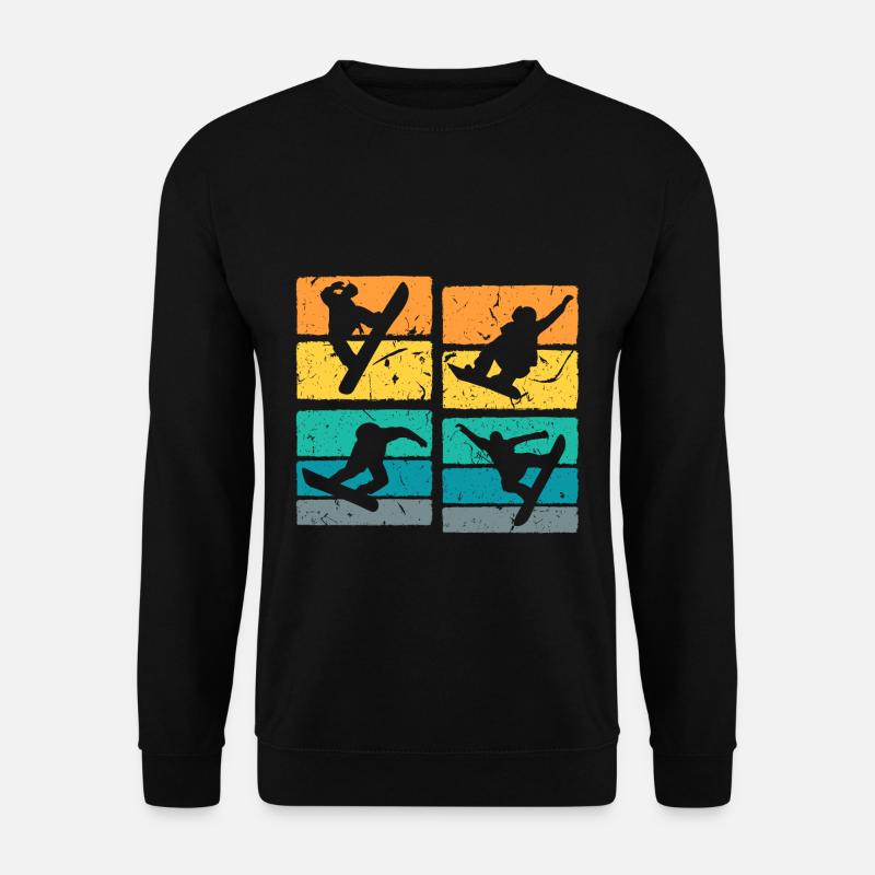 Snowboarder Retro - Unisex Pullover - Schwarz