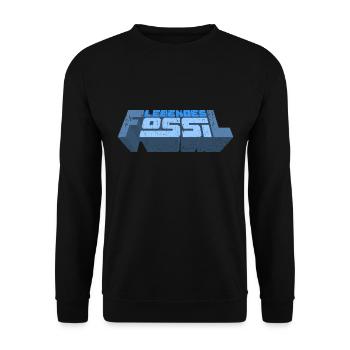 Lebendes Fossil (Nr. 1 - Ossi - Edtion) - Unisex Pullover - Schwarz - Vorne - Alina (178cm) & Michal (187cm)
