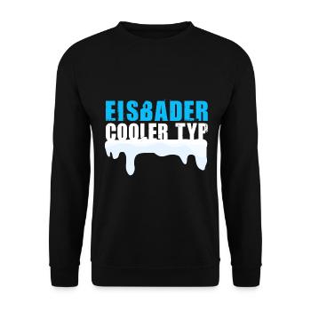 Eisbaden Eisbader cooler Typ Winterbaden - Unisex Pullover - Schwarz - Vorne - Alina (178cm) & Michal (187cm)