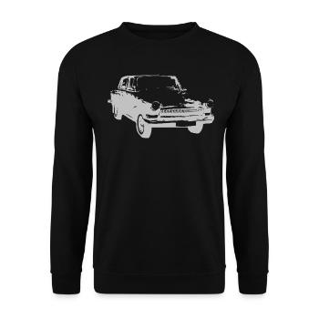 Gaz Wolga M21 - Unisex Pullover - Schwarz - Vorne - Alina (178cm) & Michal (187cm)