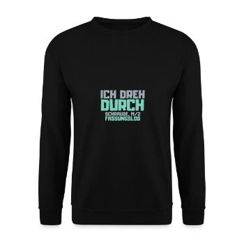 Mechanic motive screw M2 car F060 - Unisex Sweatshirt - black - Front - Alina (178cm) & Michal (187cm)