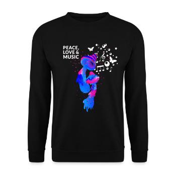 Magic Mushrooms - Unisex Sweatshirt - black - Front - Alina (178cm) & Michal (187cm)