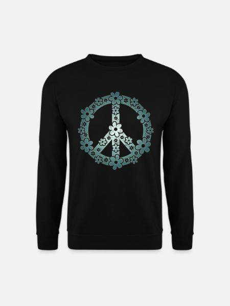 Frieden, Friedenszeichen, Peacezeichen, Freiheit - Unisex Pullover - Schwarz
