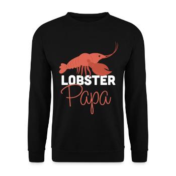 Hummer Papa Hummer Languste Meeresfrüchte - Unisex Pullover - Schwarz - Vorne - Alina (178cm) & Michal (187cm)