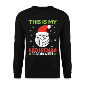 Cadeaux de volleyball de Noël - Sweat-shirt Unisexe - noir - Devant - Alina (178cm) & Michal (187cm)