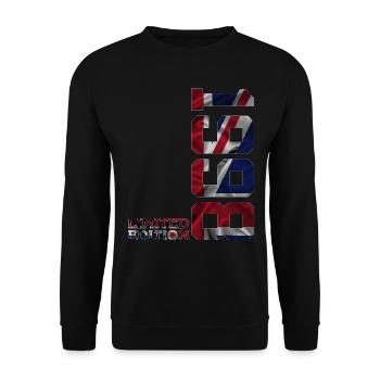 ÉDITION LIMITÉE ANGLETERRE 1998 ANNIVERSAIRE BRITANNIQUE - Sweat-shirt Unisexe - noir - Devant - Alina (178cm) & Michal (187cm)