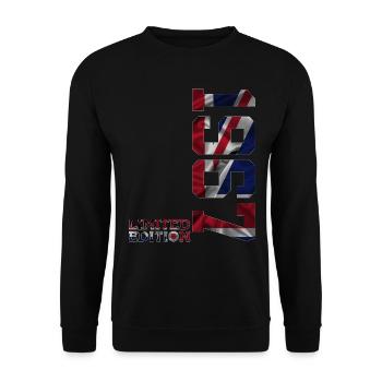 ÉDITION LIMITÉE ANGLETERRE 1967 Royaume-UNI 59E ANNIVERSAIRE - Sweat-shirt Unisexe - noir - Devant - Alina (178cm) & Michal (187cm)
