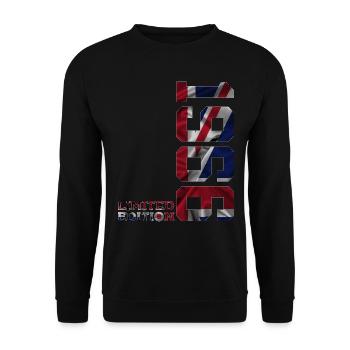 ÉDITION LIMITÉE ANGLETERRE 60E ANNIVERSAIRE 1966 UK - Sweat-shirt Unisexe - noir - Devant - Alina (178cm) & Michal (187cm)