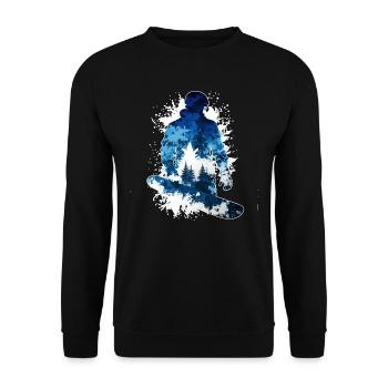 Snow White Snowboarding Design - Snowboard - Unisex Sweatshirt - black - Front - Alina (178cm) & Michal (187cm)